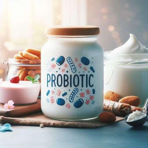 potes com kefir, iogurte natural e outros probióticos para prevenir a candidíase no intestino