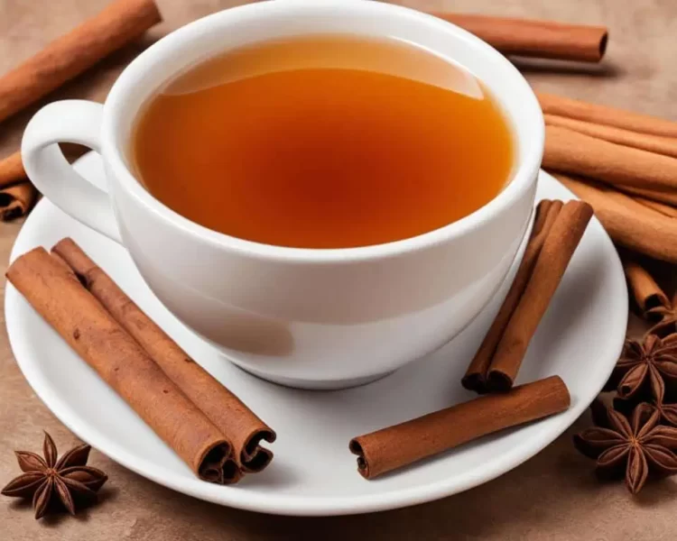 chá de canela pronto para tratamento antifúngico contra a candidíase