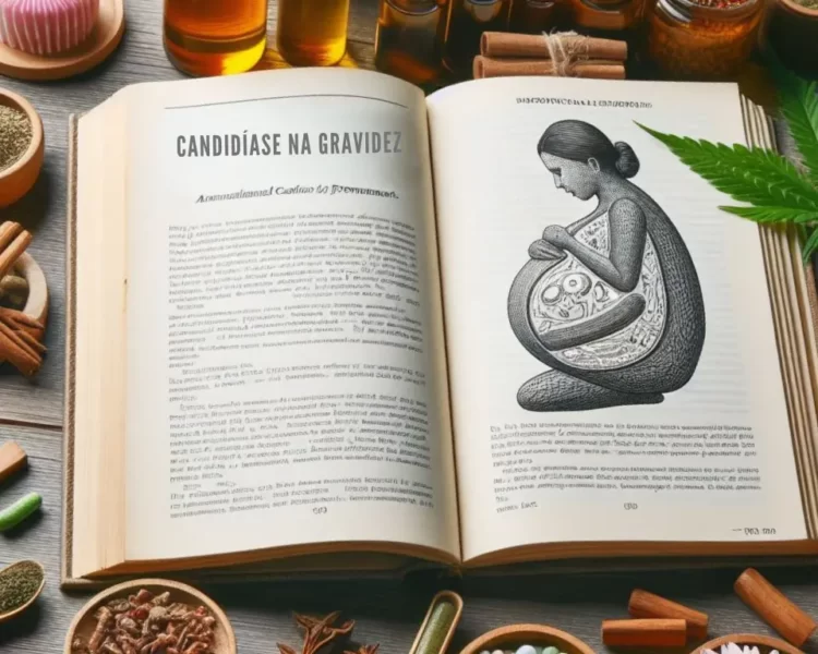 um livro de receitas naturais que gravidas com candidíase podem usar cercado de remédios naturais sob a mesa