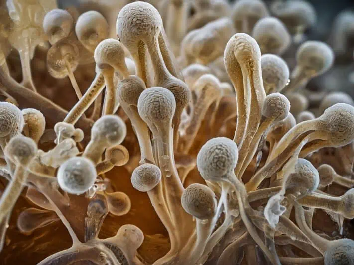 imagem macroscópica dos fungos evoluídos da Candida SP