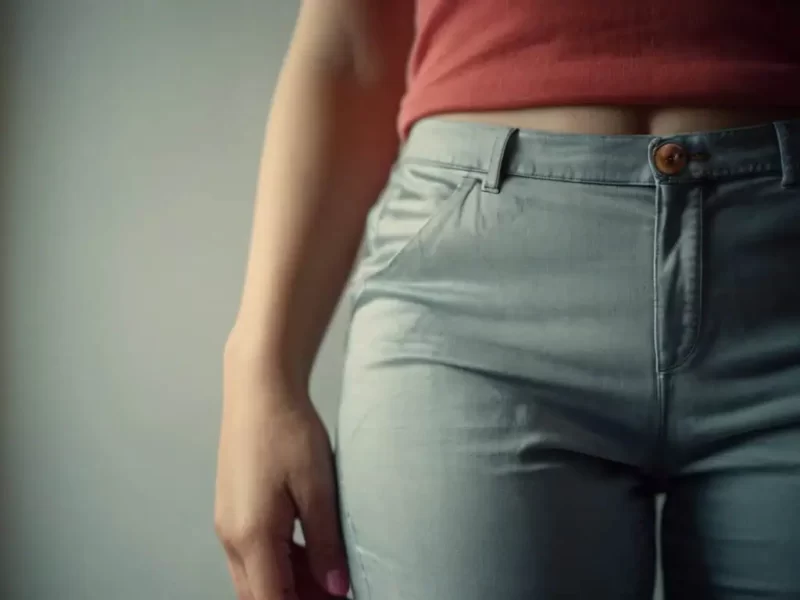 imagem da cintura de uma mulher com candidíase vaginal crônica