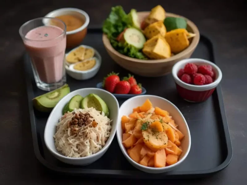 imagem de uma mesa com alimentos prebióticos e probióticos uteis na dieta para candidíase recorrente